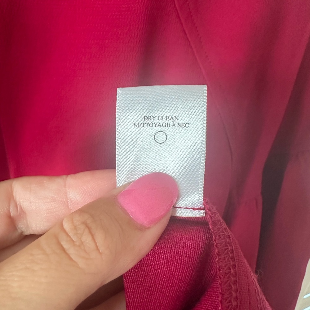 A.L.C Renton Puff Sleeve Dress in Magenta - Picture 8 of 9